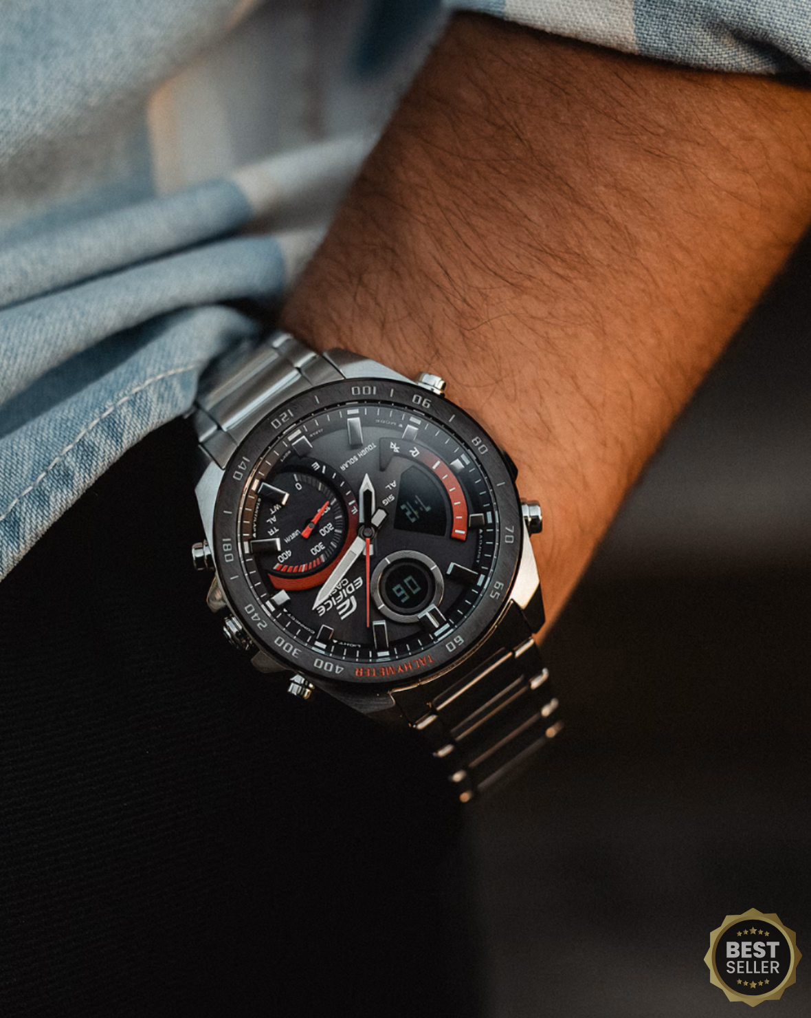 ECB-21066HR-1AJR Black & Red Watch.