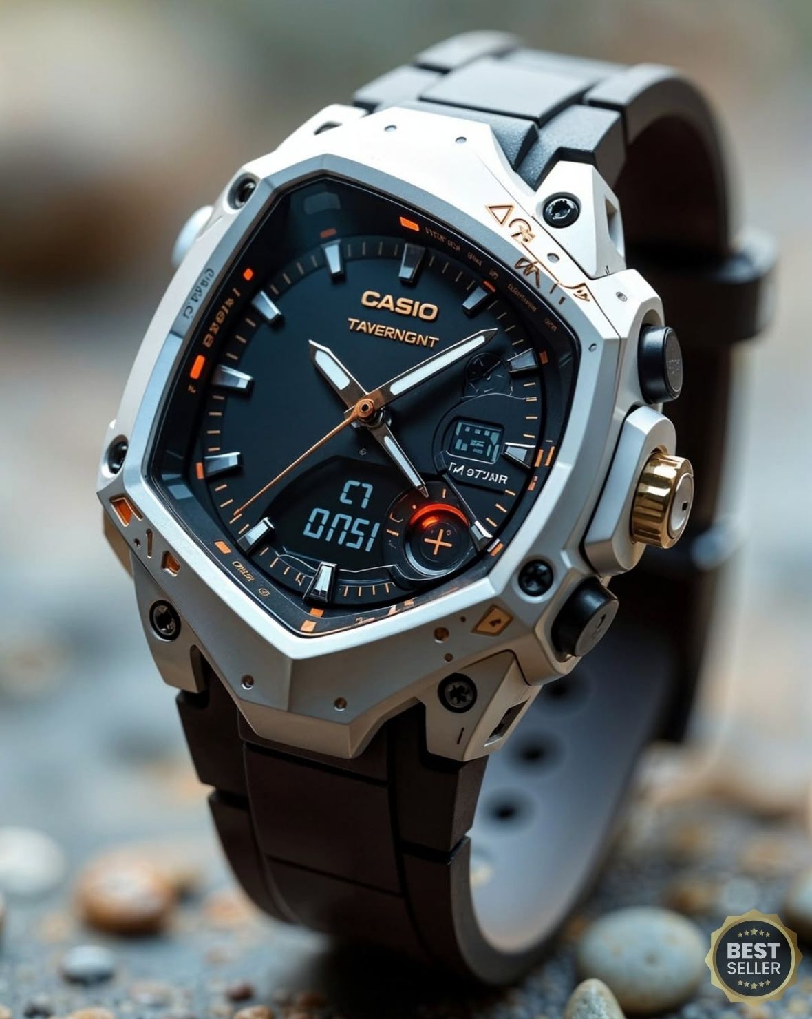 AD-21001-ADR Silver Black Dial.